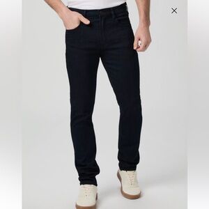 Paige Denim NWT Transcend Lennox Slim Jean Black Shadow Sz36 Stretch Jean